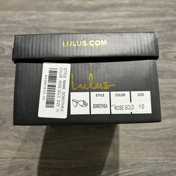 NEW Lulus Size 10 Dorothea Rose Gold Knotted High Heel Sandals Retro Chunky - Picture 3 of 8